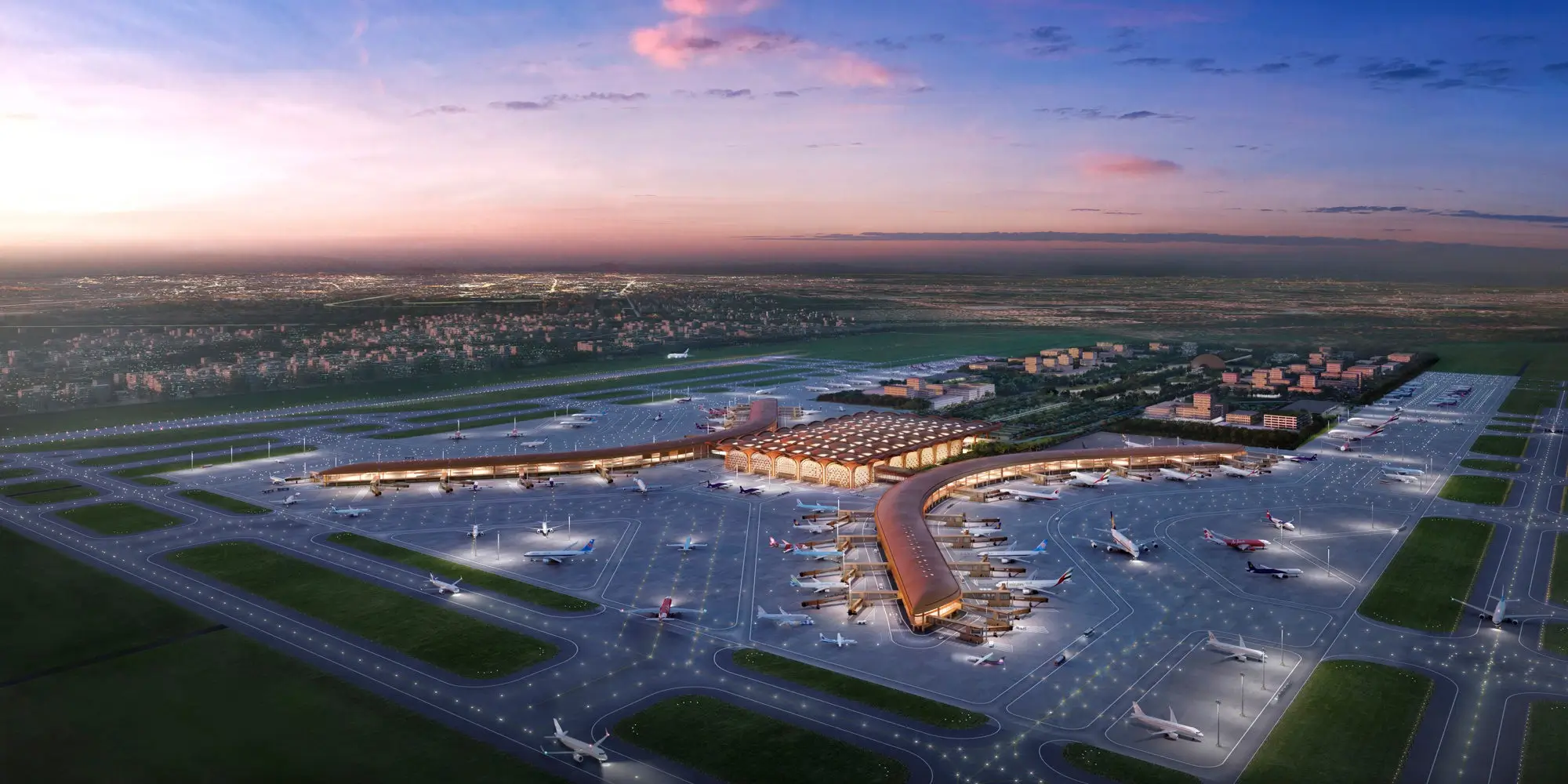 Modern exterior of Techo International Airport KTI